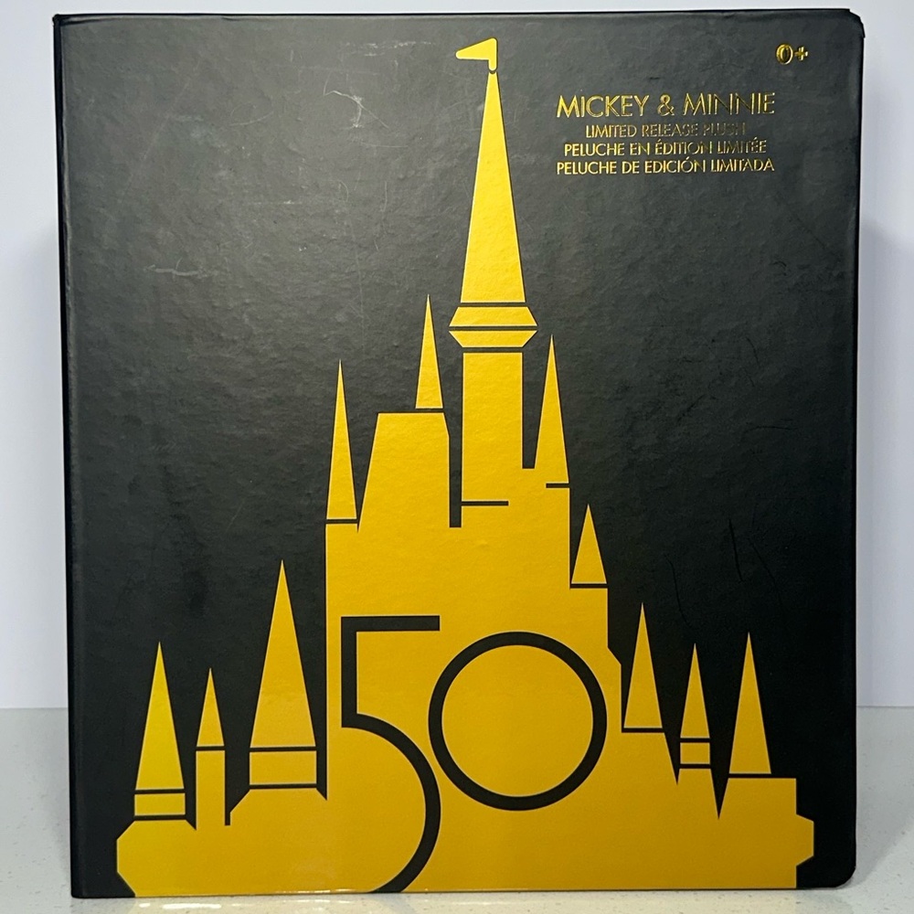 Disney 50th Anniversary Gold Luxe Mickey and Minnie Plush Limited Release - Picture 2 of 10